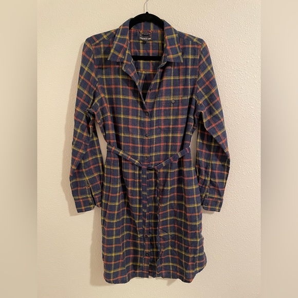 Toad&Co Flannel Shirtdress sz Large - Picture 4 of 7